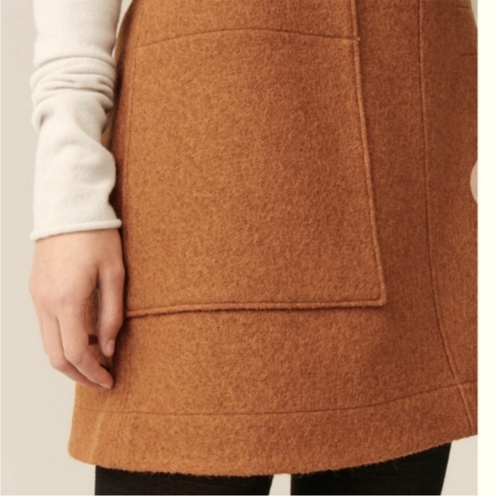 COS Rust Wool Mini Skirt - Picture 2 of 13